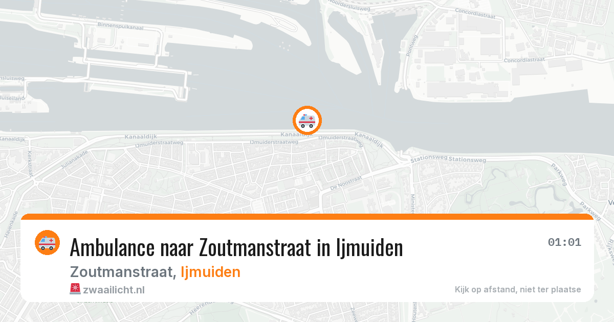Ambulance naar Zoutmanstraat in Ijmuiden — 23 mei 2026