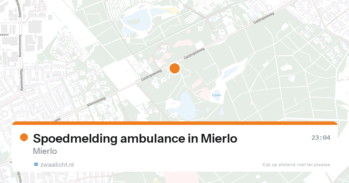 Spoedmelding ambulance in Mierlo — 26 aug 2026