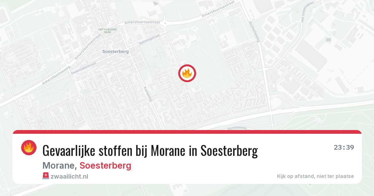 Gevaarlijke stoffen bij Morane in Soesterberg — 9 apr 2026