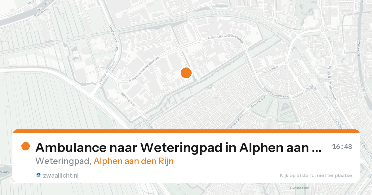 Ambulance naar Weteringpad in Alphen aan den Rijn — 23 aug 2026