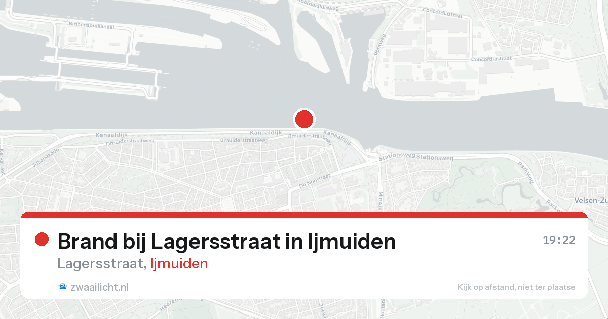 Brand bij Lagersstraat in Ijmuiden — 24 aug 2026