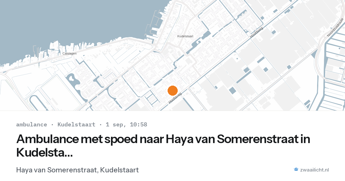 Ambulance met spoed naar Haya van Somerenstraat in Kudelstaart — 1 sep 2026