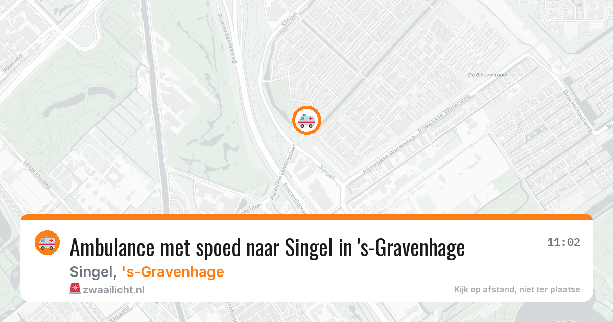 Ambulance met spoed naar Singel in 's-Gravenhage — 8 feb 2026