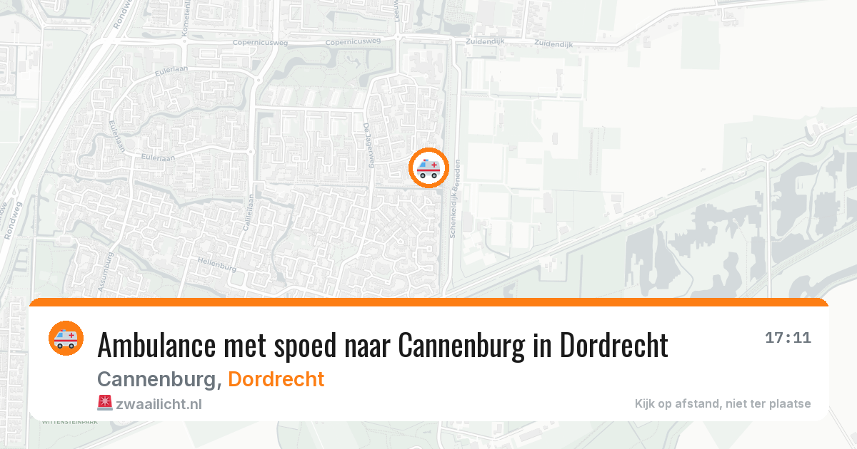 Ambulance met spoed naar Cannenburg in Dordrecht — 5 apr 2026