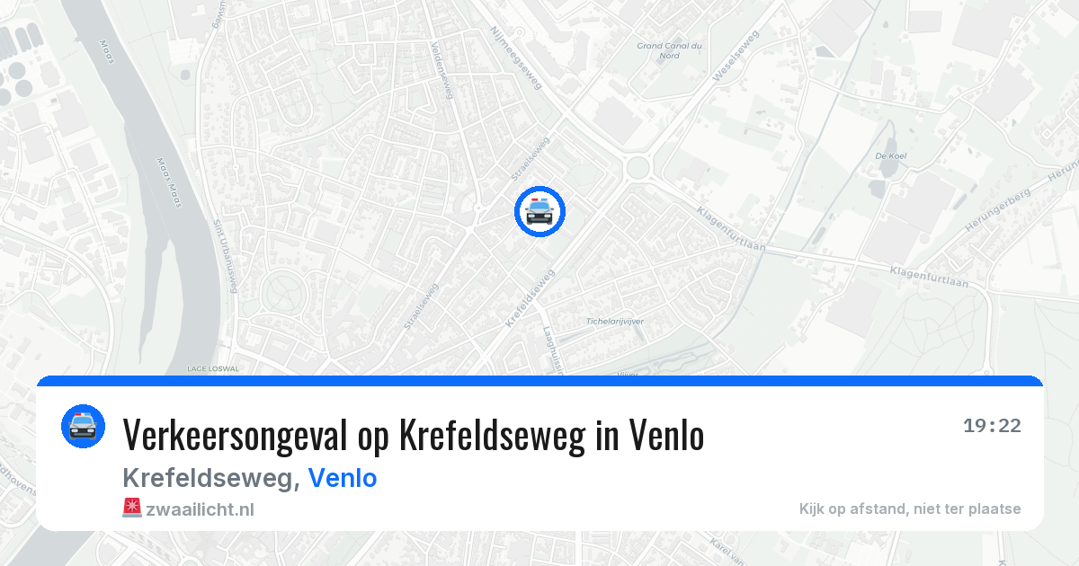 Verkeersongeval op Krefeldseweg in Venlo — 31 jul 2026