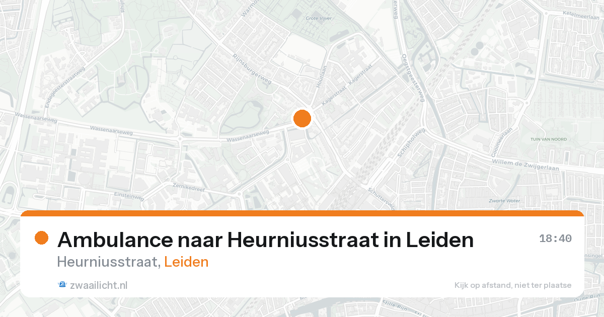 Ambulance naar Heurniusstraat in Leiden — 15 aug 2026