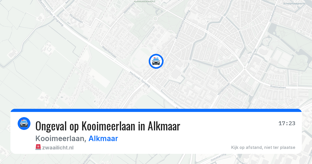 Ongeval op Kooimeerlaan in Alkmaar — 12 aug 2026
