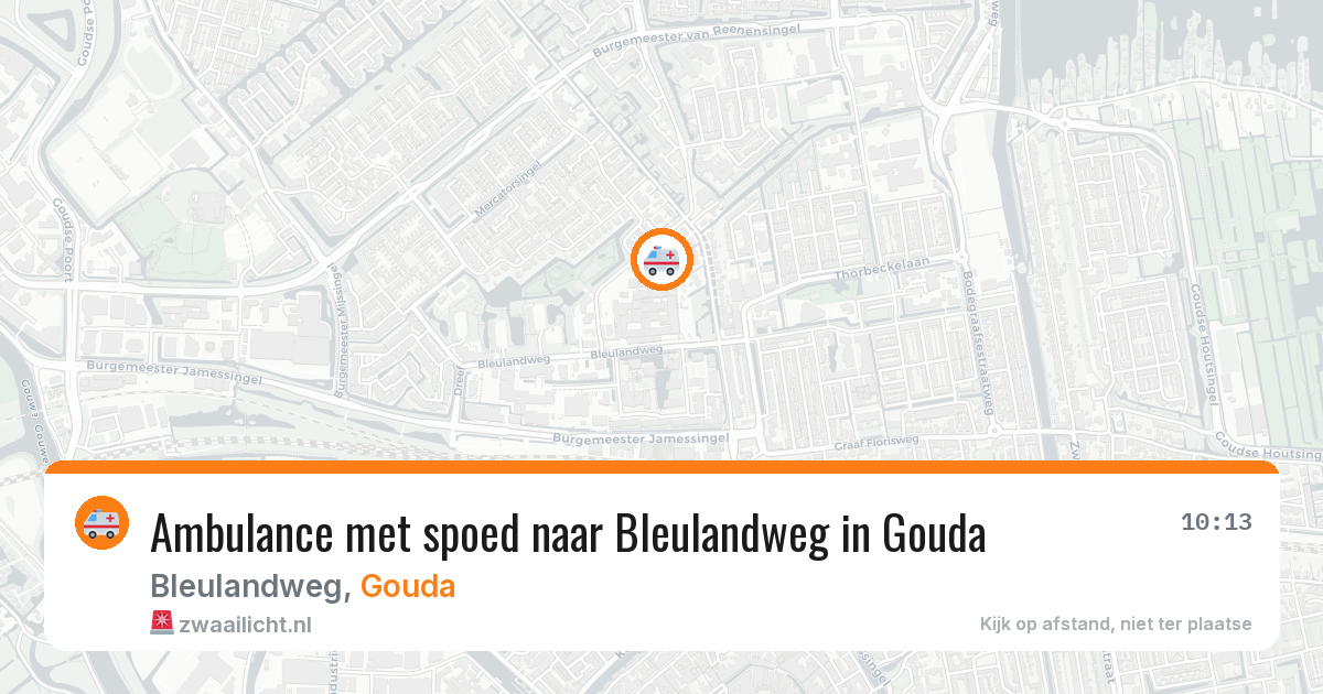 Ambulance met spoed naar Bleulandweg in Gouda — 6 apr 2026