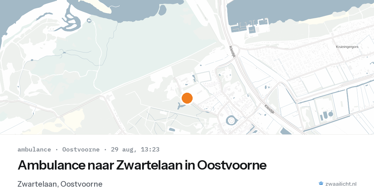 Ambulance naar Zwartelaan in Oostvoorne — 29 aug 2026