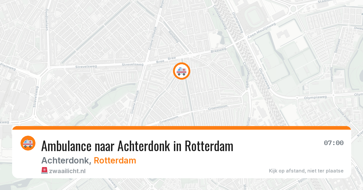Ambulance naar Achterdonk in Rotterdam — 13 jun 2026