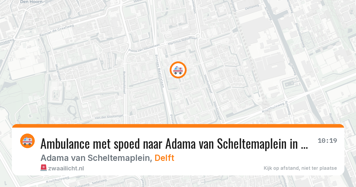 Ambulance met spoed naar Adama van Scheltemaplein in Delft — 30 mei 2026