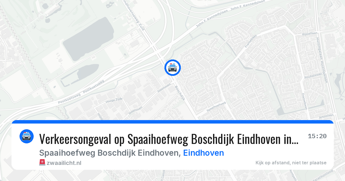 Verkeersongeval op Spaaihoefweg Boschdijk Eindhoven in Eindhoven — 28 jun 2026