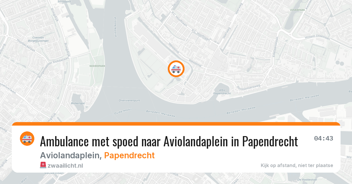 Ambulance met spoed naar Aviolandaplein in Papendrecht — 23 mrt 2026