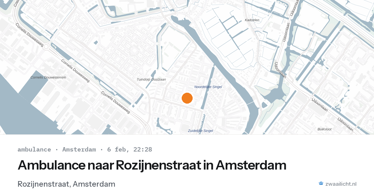 Ambulance naar Rozijnenstraat in Amsterdam — 6 feb 2026