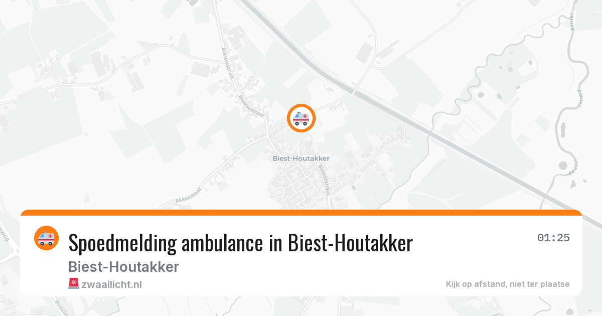 Spoedmelding ambulance in Biest-Houtakker — 7 jun 2026