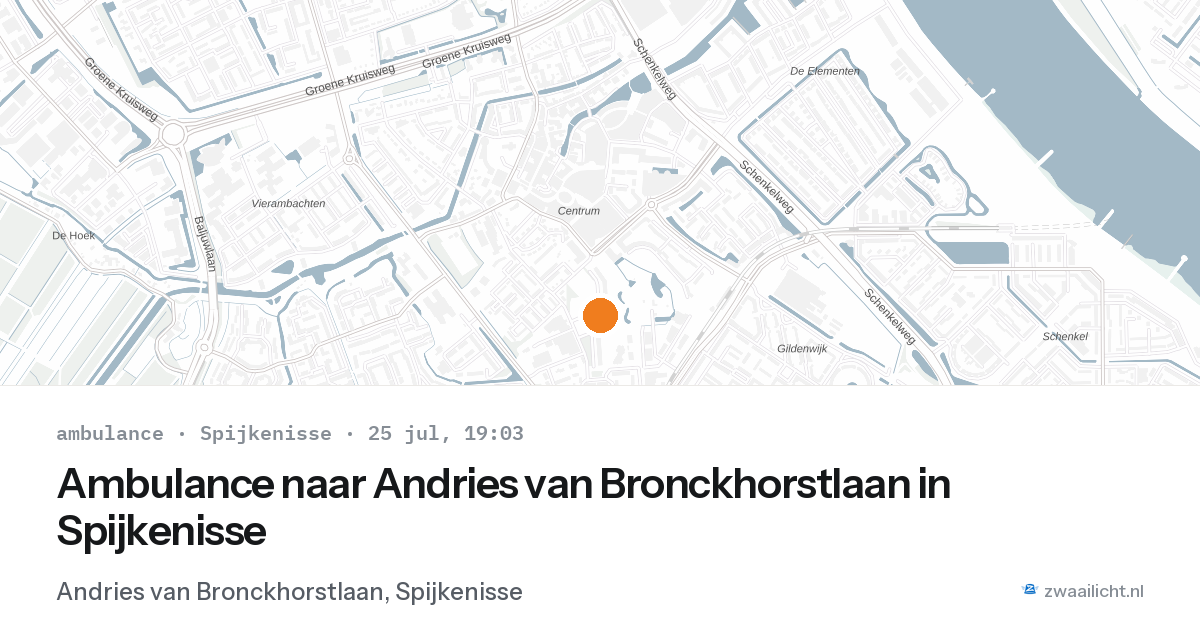 Ambulance naar Andries van Bronckhorstlaan in Spijkenisse — 25 jul 2026