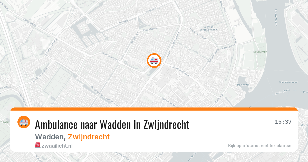Ambulance naar Wadden in Zwijndrecht — 15 jun 2026