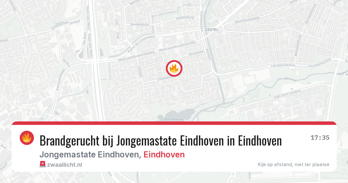 Brandgerucht bij Jongemastate Eindhoven in Eindhoven — 11 mei 2026