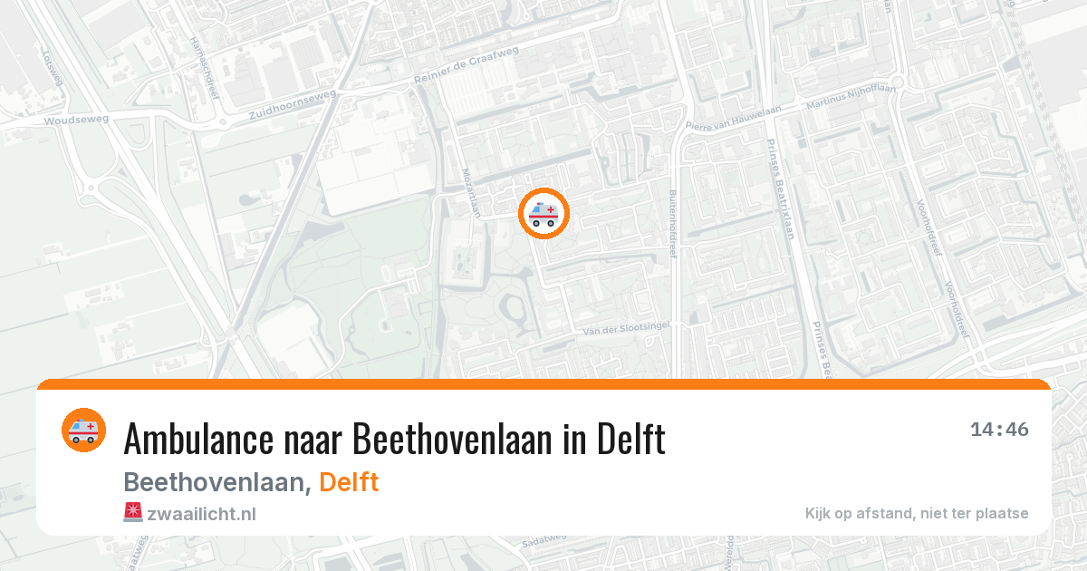 Ambulance naar Beethovenlaan in Delft — 19 mei 2026