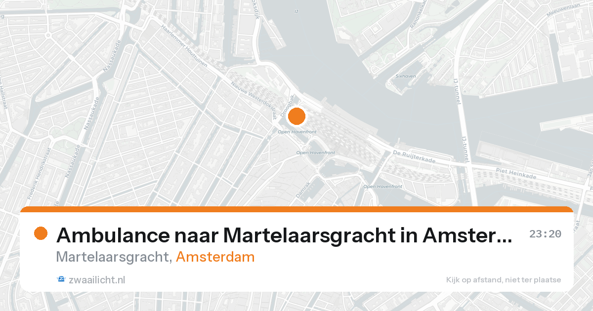 Ambulance naar Martelaarsgracht in Amsterdam — 22 aug 2026