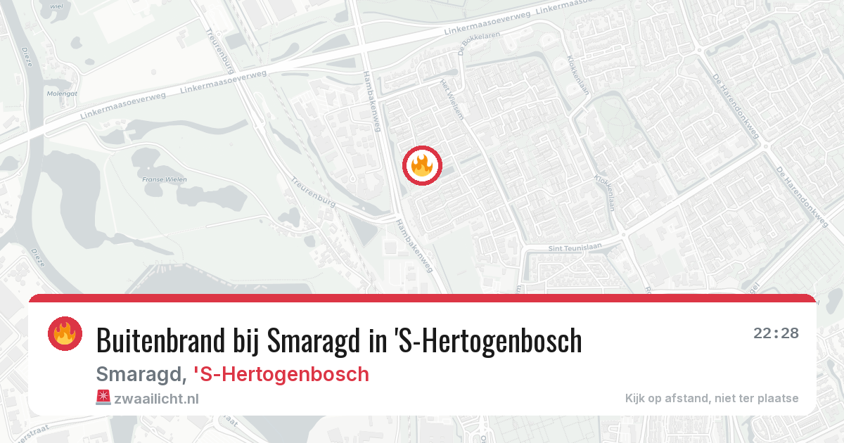 Buitenbrand bij Smaragd in 'S-Hertogenbosch — 25 apr 2026