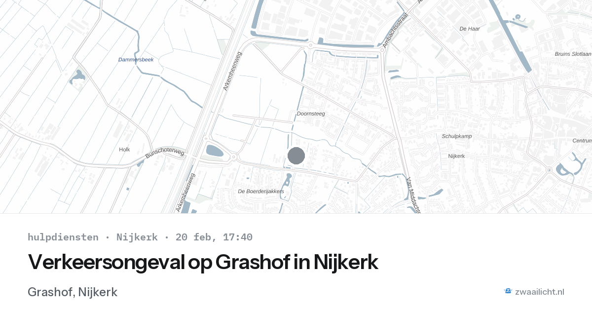 Verkeersongeval op Grashof in Nijkerk — 20 feb 2026