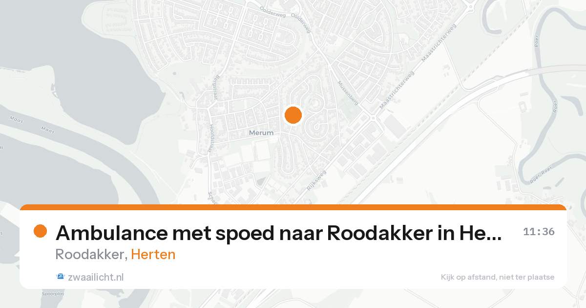 Ambulance met spoed naar Roodakker in Herten — 18 aug 2026