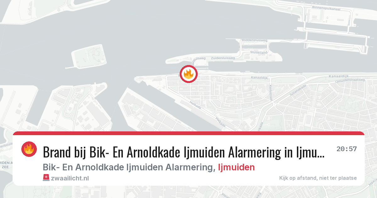 Brand bij Bik- En Arnoldkade Ijmuiden Alarmering in Ijmuiden — 24 feb 2026