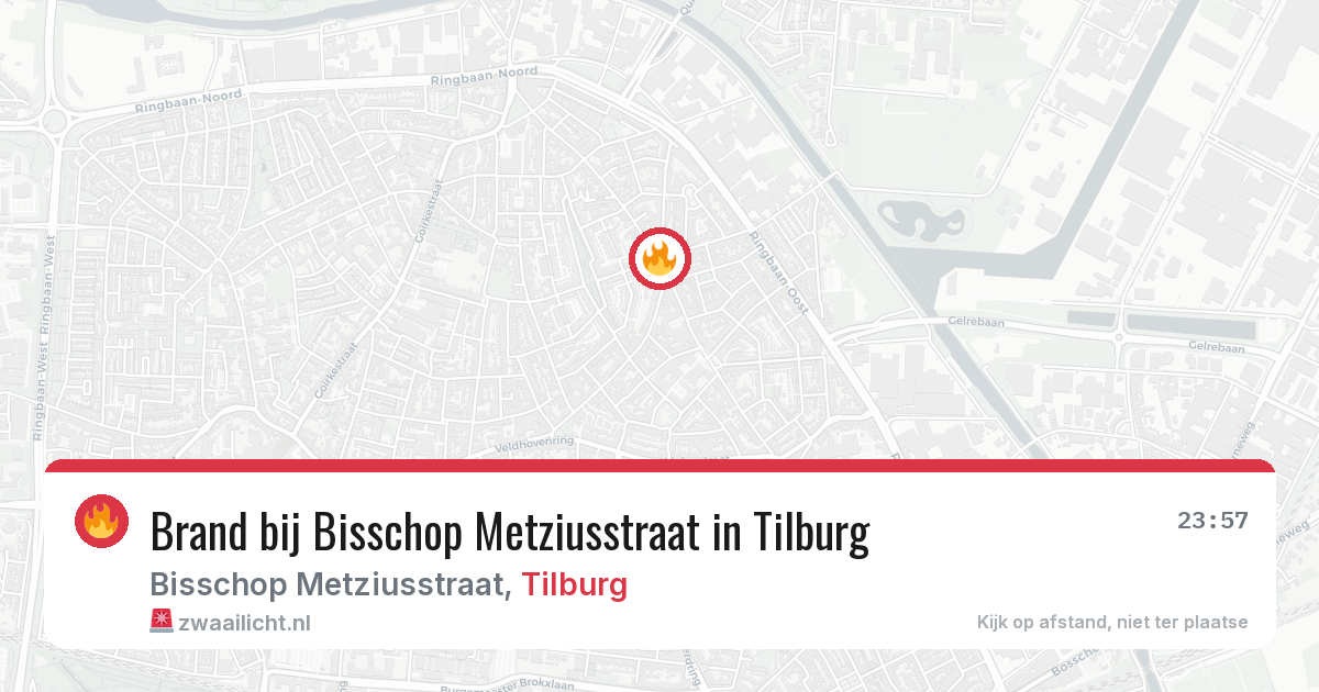 Brand bij Bisschop Metziusstraat in Tilburg — 24 jul 2026