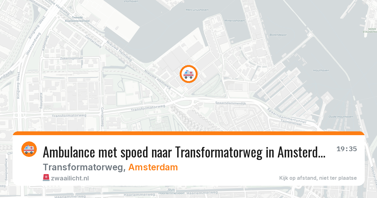 Ambulance met spoed naar Transformatorweg in Amsterdam — 8 aug 2026