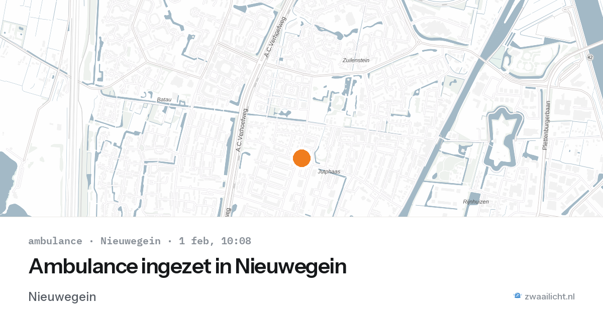 Ambulance ingezet in Nieuwegein — 1 feb 2026
