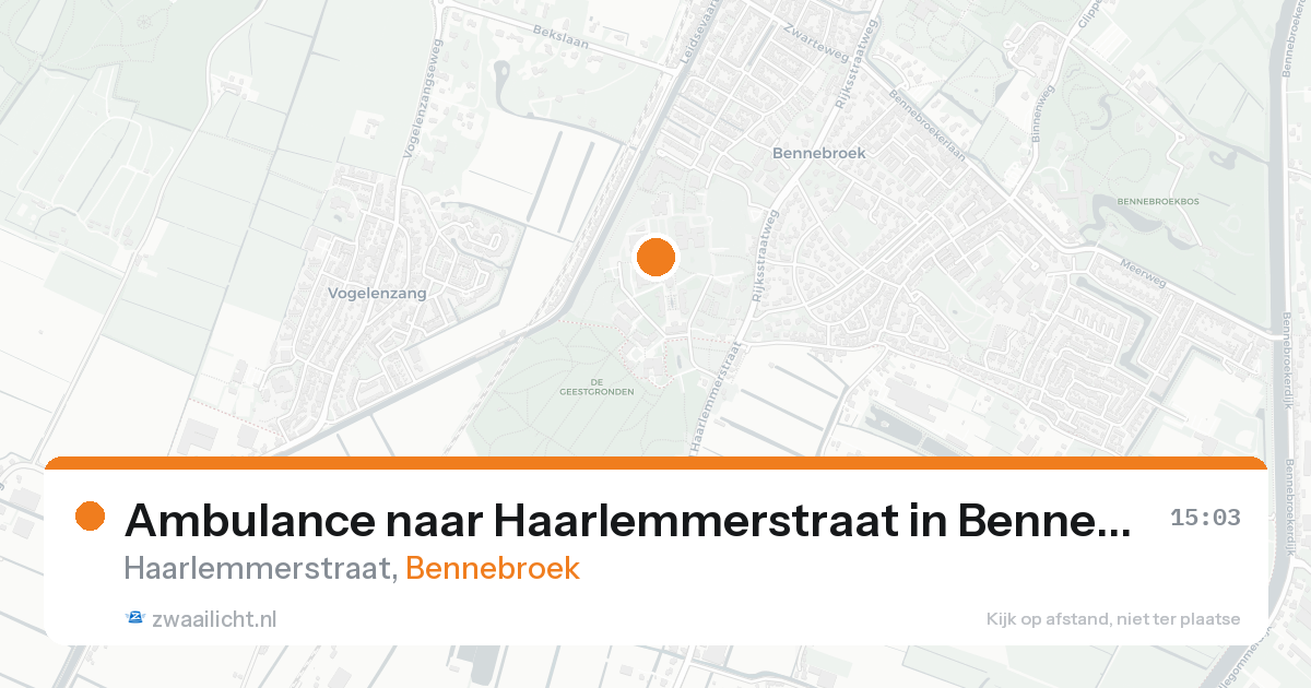 Ambulance naar Haarlemmerstraat in Bennebroek — 12 aug 2026