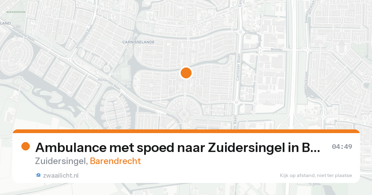 Ambulance met spoed naar Zuidersingel in Barendrecht — 24 aug 2026