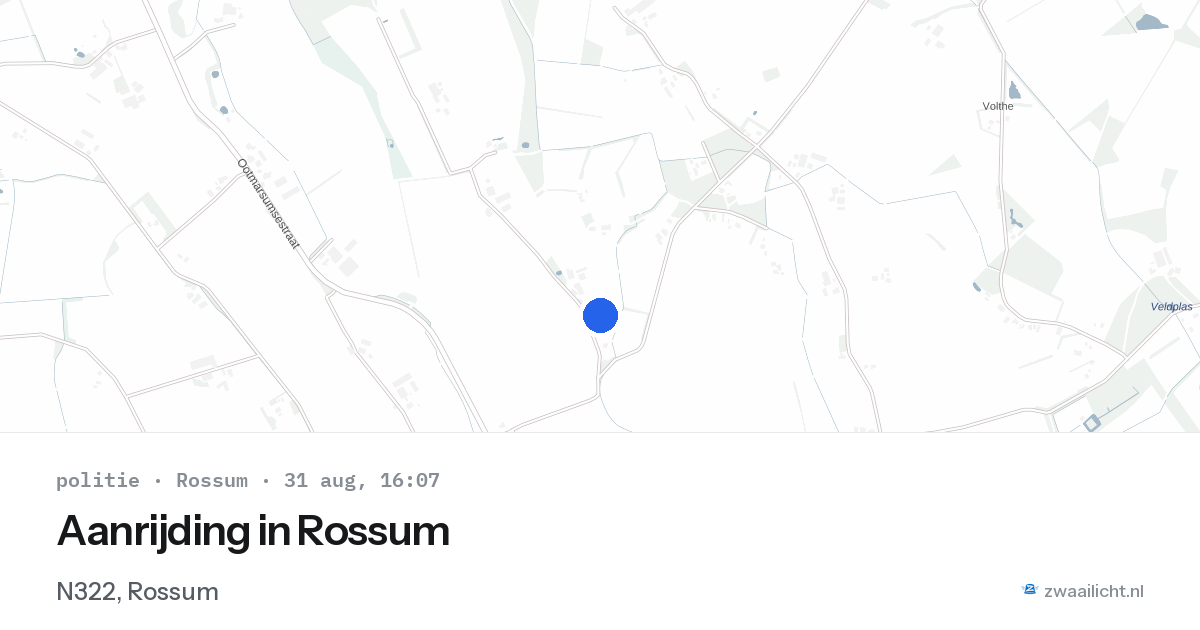 Aanrijding in Rossum — 31 aug 2026