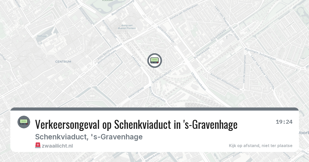 Verkeersongeval op Schenkviaduct in 's-Gravenhage — 13 feb 2026