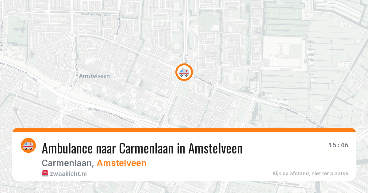Ambulance naar Carmenlaan in Amstelveen — 8 feb 2026