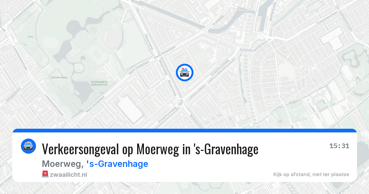 Verkeersongeval op Moerweg in 's-Gravenhage — 14 mei 2026