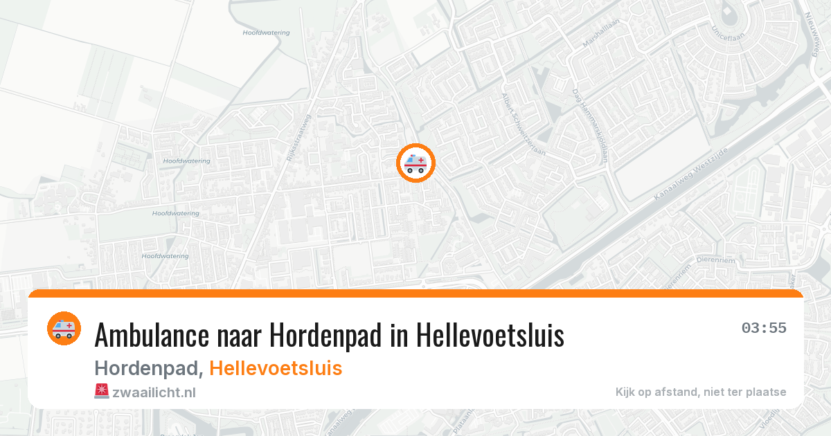Ambulance naar Hordenpad in Hellevoetsluis — 15 mrt 2026