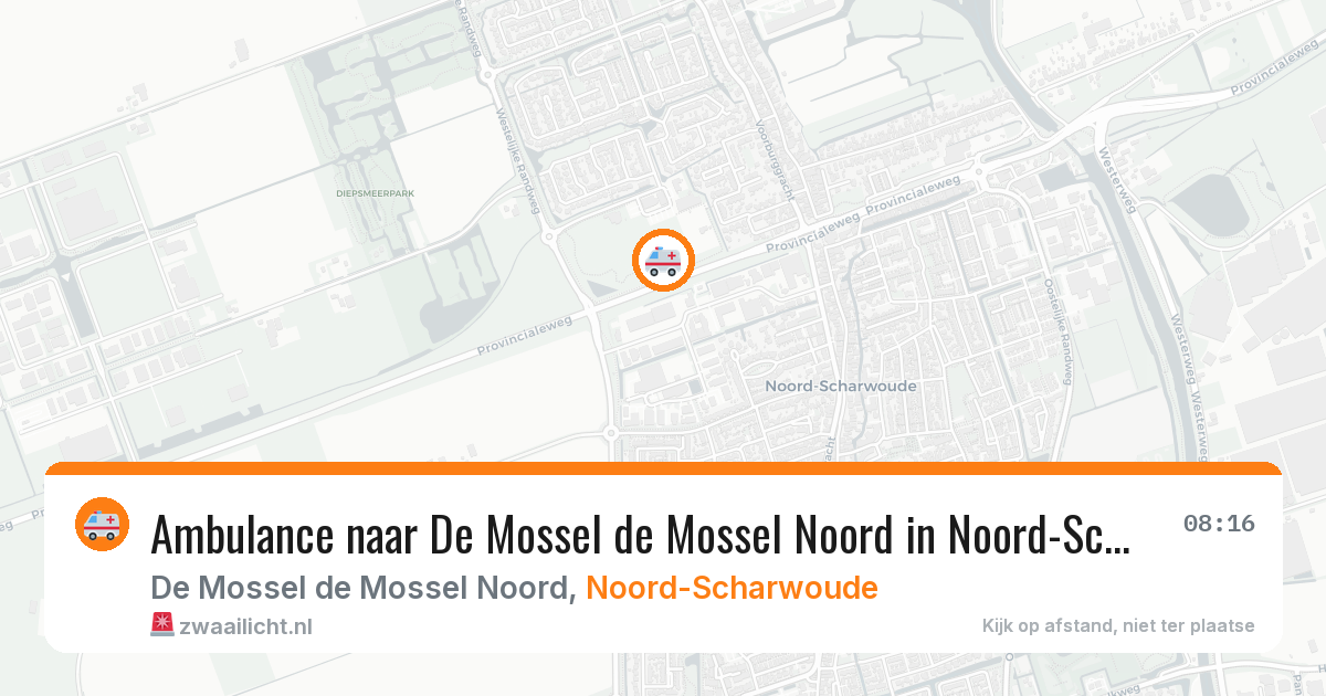 Ambulance naar De Mossel de Mossel Noord in Noord-Scharwoude — 9 feb 2026