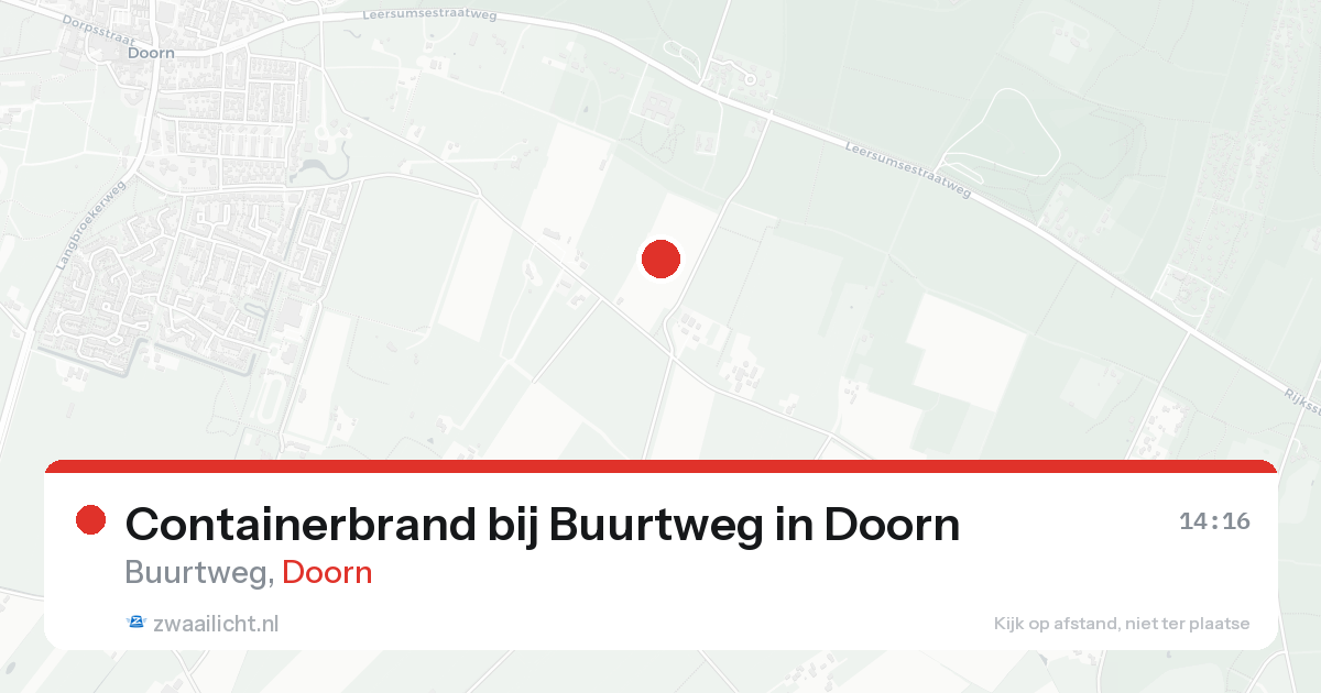 Containerbrand bij Buurtweg in Doorn — 19 aug 2026