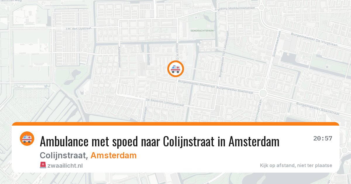 Ambulance met spoed naar Colijnstraat in Amsterdam — 6 jun 2026