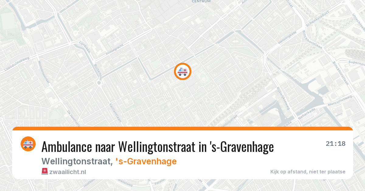 Ambulance naar Wellingtonstraat in 's-Gravenhage — 31 mei 2026