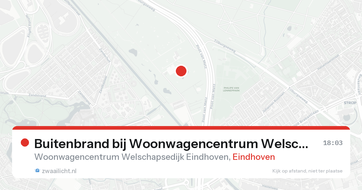 Buitenbrand bij Woonwagencentrum Welschapsedijk Eindhoven in Eindhoven — 24 aug 2026