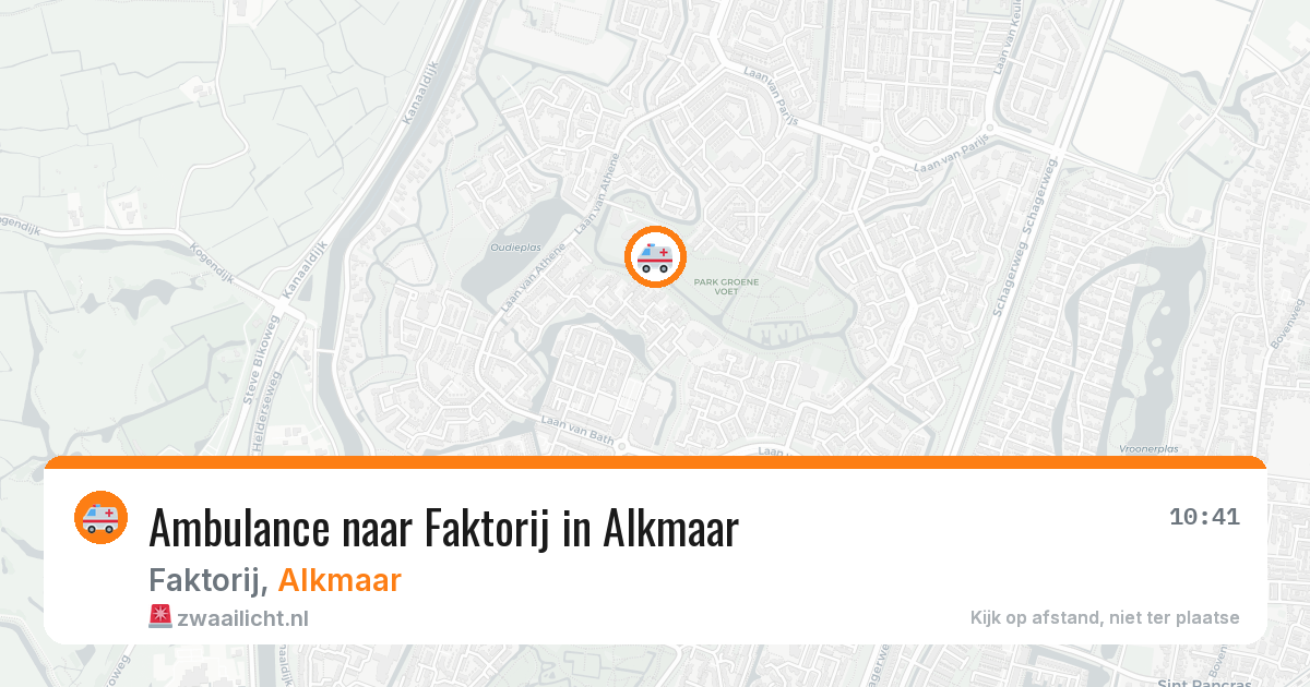 Ambulance naar Faktorij in Alkmaar — 13 jun 2026