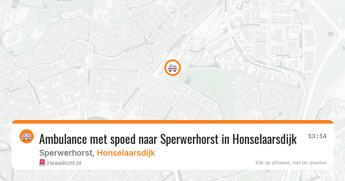 Ambulance met spoed naar Sperwerhorst in Honselaarsdijk — 15 jun 2026