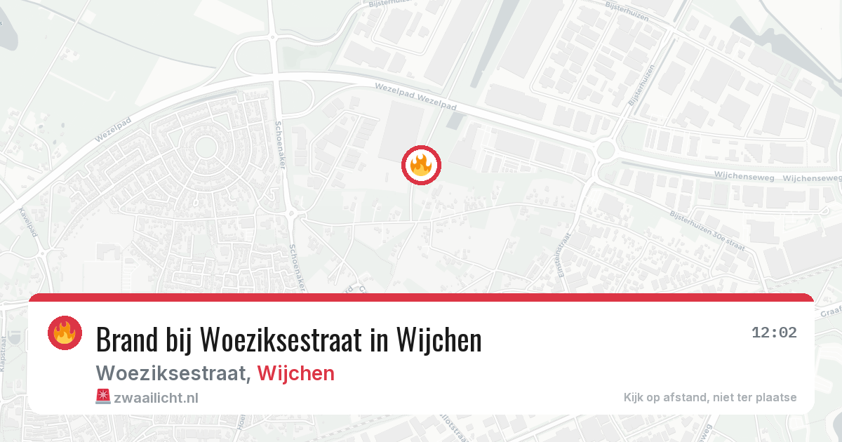 Brand bij Woeziksestraat in Wijchen — 28 jul 2026