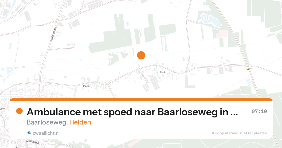 Ambulance met spoed naar Baarloseweg in Helden — 28 aug 2026
