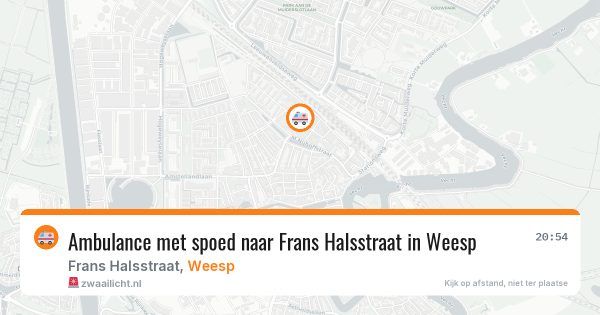 Ambulance met spoed naar Frans Halsstraat in Weesp — 24 jun 2026
