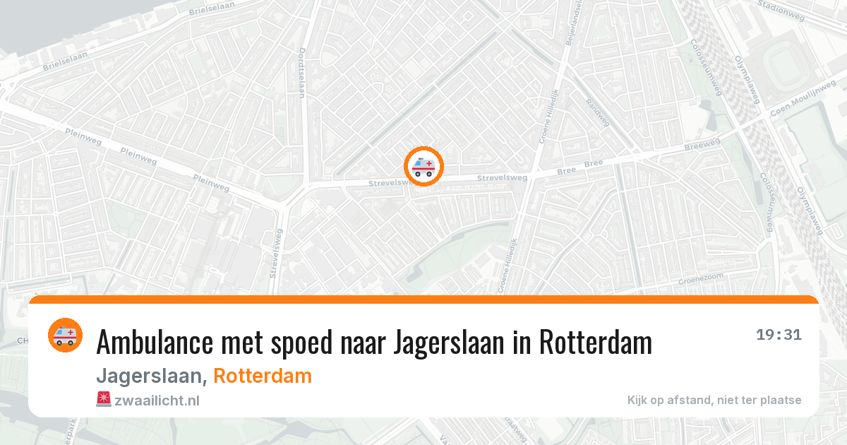 Ambulance met spoed naar Jagerslaan in Rotterdam — 14 jun 2026