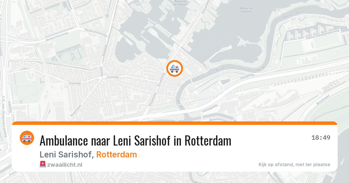 Ambulance naar Leni Sarishof in Rotterdam — 20 apr 2026